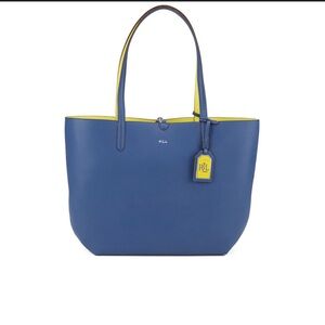 Lauren Ralph Lauren‎ Women's Milford Olivia Reversible Tote Bag - Washed Indigo